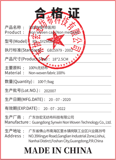 facemask test report